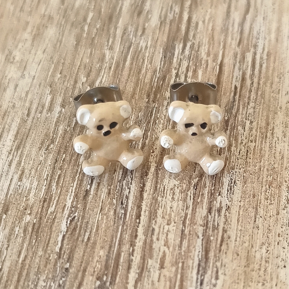 🌷3/15🌷 Teddy bear all stud earrings